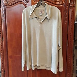 XXL longsleeve light weight 1/4 button pullover